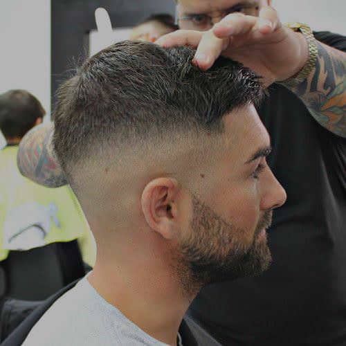 Tailored haircut in the barber chair
