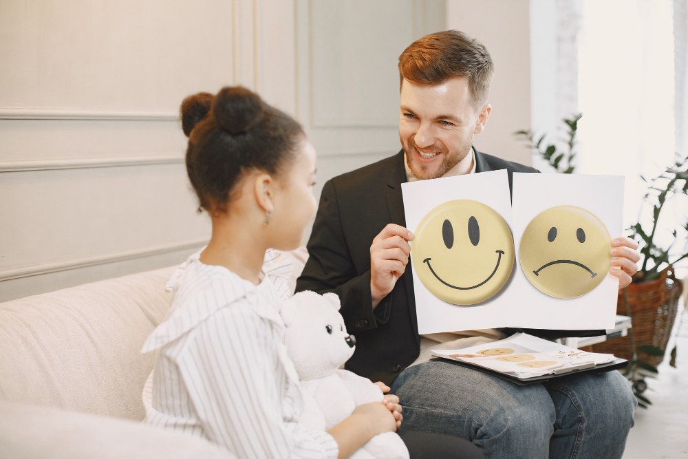 Psychiatrist in conversation with a patient