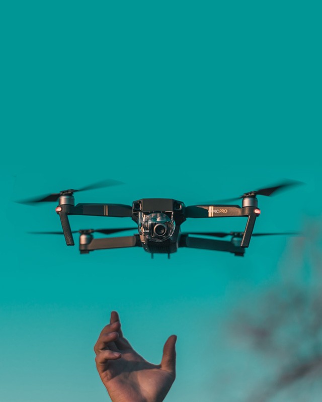 Air Sky Pro drone on a studio backdrop
