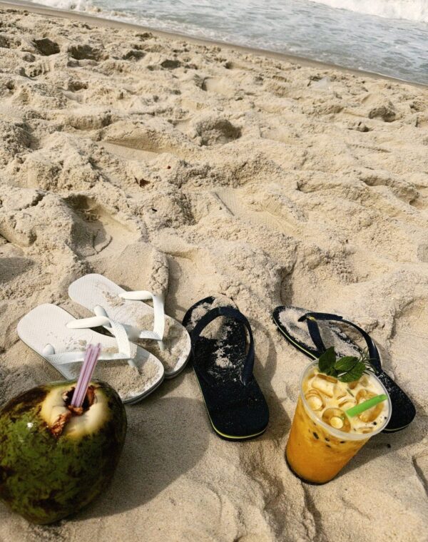 Flip flops on the sand