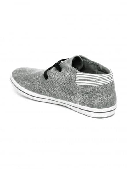 Grey canvas sneaker from the side