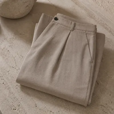 Linen Wide-Leg Trousers