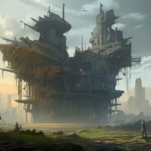 In-game scene: siege engine