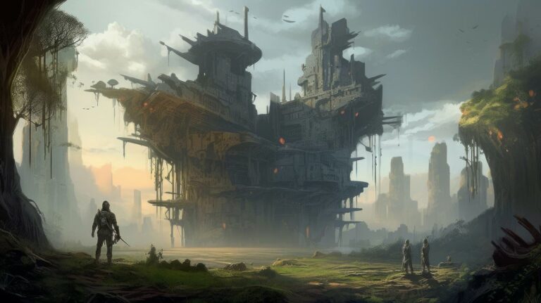 In-game scene: siege engine