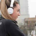 Premium headphones on display