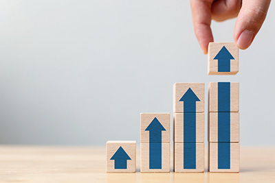 Analytics dashboard showing sales growth