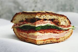 Super green vegan quinoa sandwich
