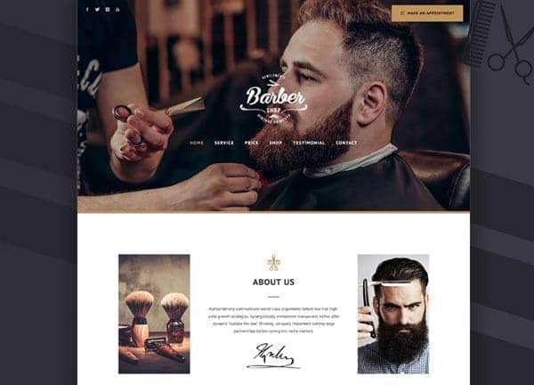 Sharp & Co. Barbers project screen