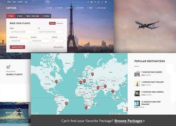 Wayfare Travel project screen