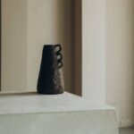 Black Monk Table Jar
