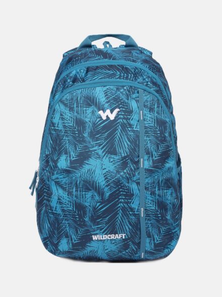 Sky Blue Printed Bag front view
