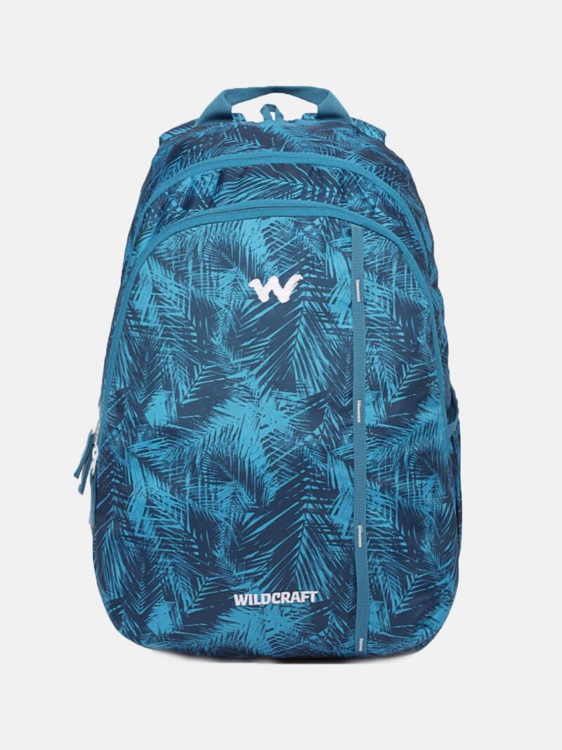 Sky Blue Printed Bag front view