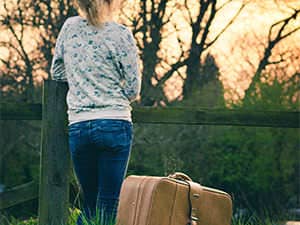 Packing a travel suitcase