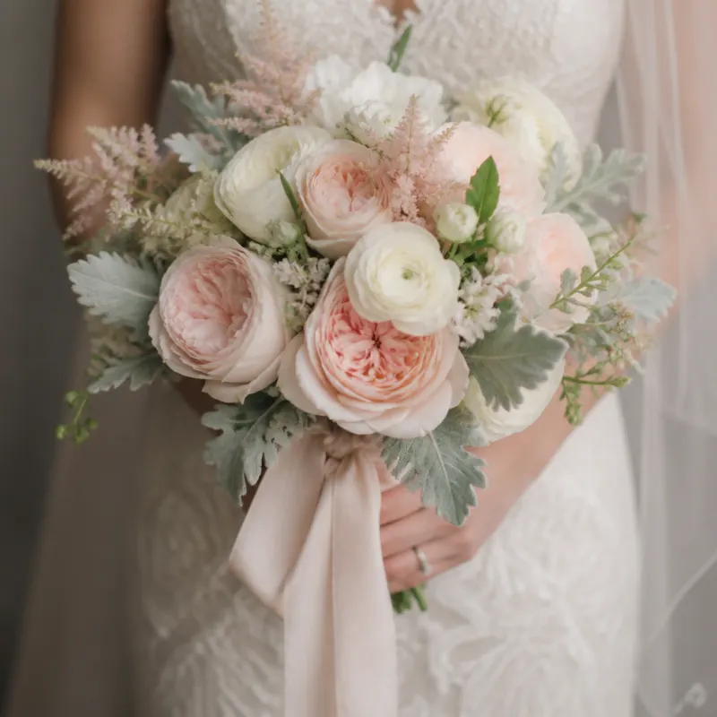 Romantic blush bridal bouquet